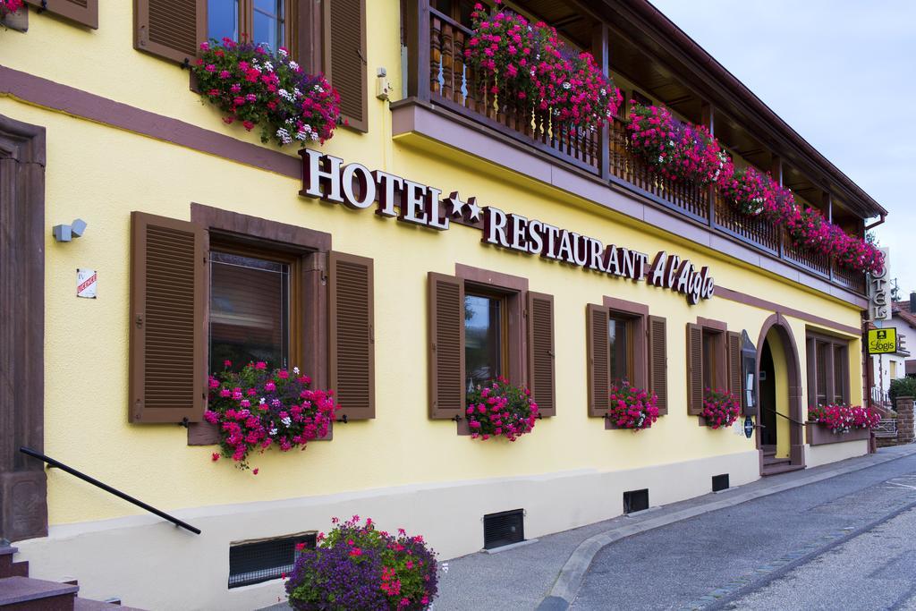 Restaurant A L'Aigle Hotell Wimmenau Eksteriør bilde